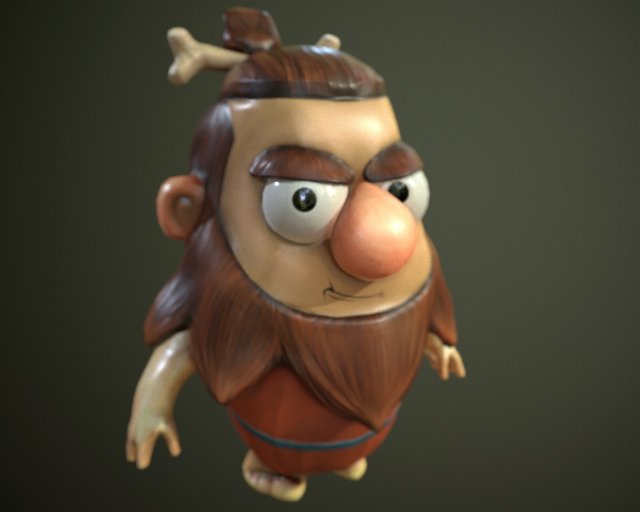 caveman 3Dモデル .c4d .max .obj .3ds .fbx .stl .blend 