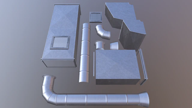 tube consruction 3D Model .c4d .max .obj .3ds .fbx .stl .blend
