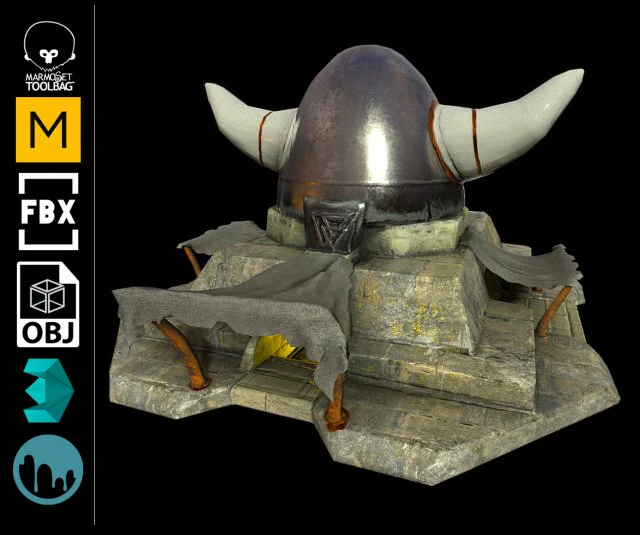 temple of odin 3D Model .c4d .max .obj .3ds .fbx .stl .blend 