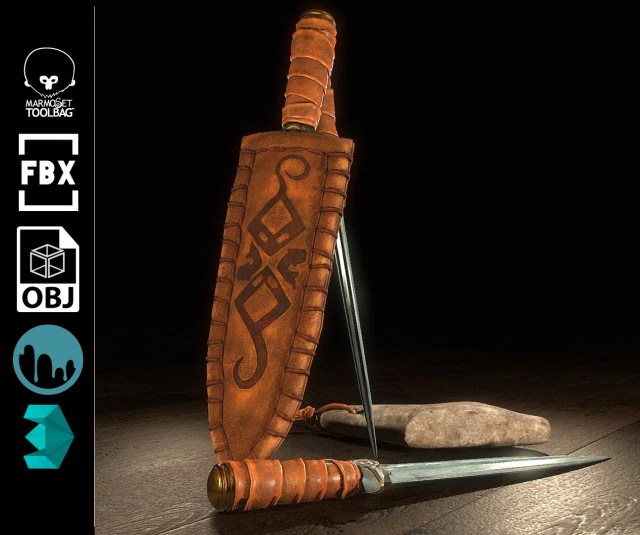knifestone 3D Model .c4d .max .obj .3ds .fbx .stl .blend 