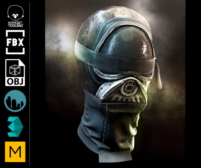 mask low-poly Modelo 3D .c4d .max .obj .3ds .fbx .stl .blend 