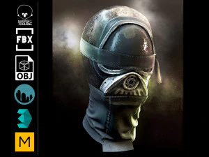 маска низкополигональная 3D Модель