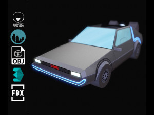 delorean 3D मॉडल