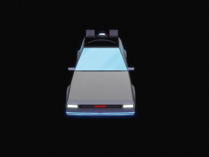 delorean 3D-Modell
