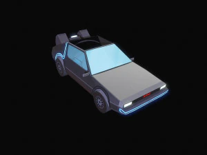 delorean Modello 3D