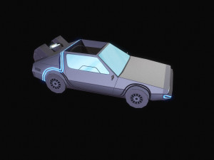 delorean 3D-Modell