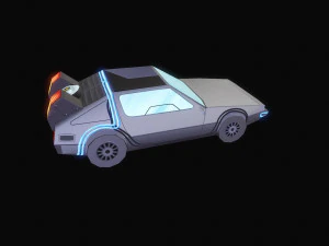 delorean Modello 3D