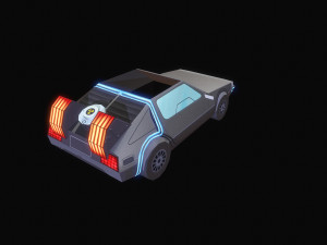 delorean 3D-Modell