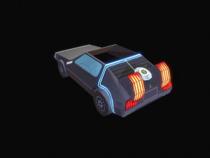delorean Modello 3D