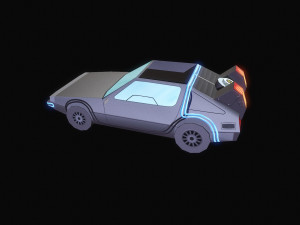 delorean 3D-Modell