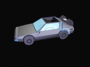 delorean 3D-Modell