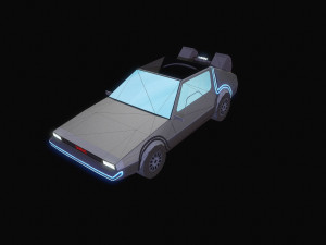 delorean 3D-Modell