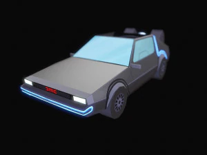 delorean Modello 3D