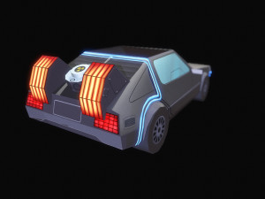 delorean 3D-Modell