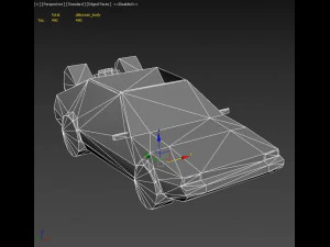 delorean Modello 3D