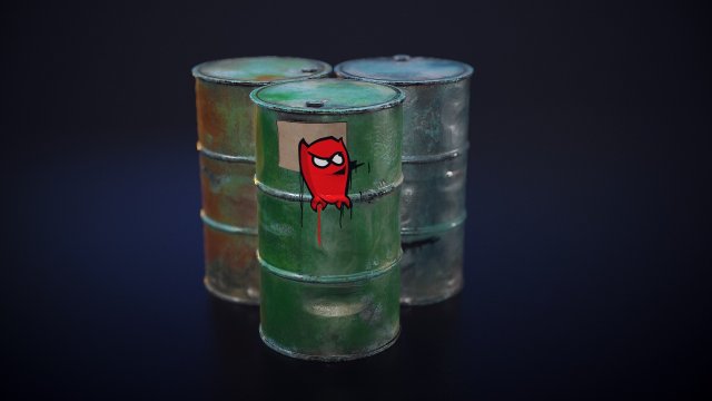 angry keg Model 3D .c4d .max .obj .3ds .fbx .stl .blend 