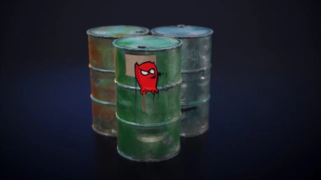 barril enojado Modelo 3D .c4d .max .obj .3ds .fbx .stl .blend 