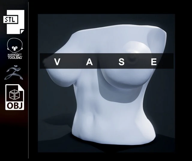 flower vase 3D Print Model .c4d .max .obj .3ds .fbx .stl .blend