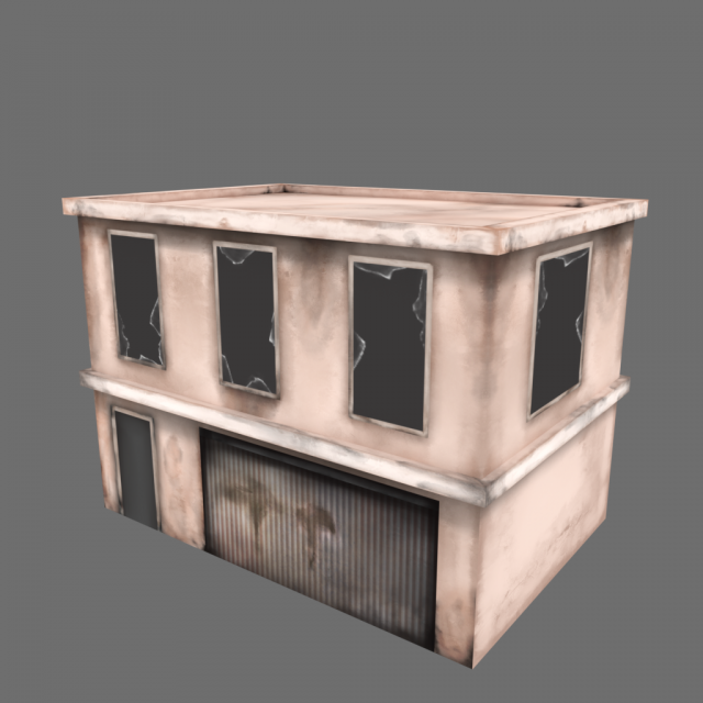 abandoned building 02 3D-Modell .c4d .max .obj .3ds .fbx .stl .blend 
