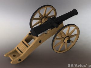 French cannon 1812 3D-printmodel