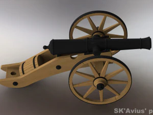 French cannon 1812 3D Print Model