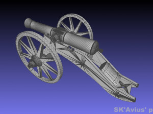 French cannon 1812 3D-printmodel