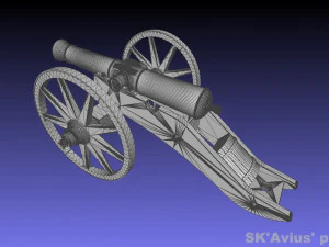 French cannon 1812 3D Print Model