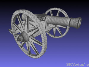 French cannon 1812 3D-printmodel