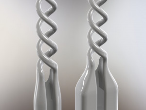 Apple cable protectors with double spiral 3D Print Model