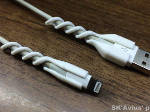 Apple cable protectors with double spiral 3D Print Model