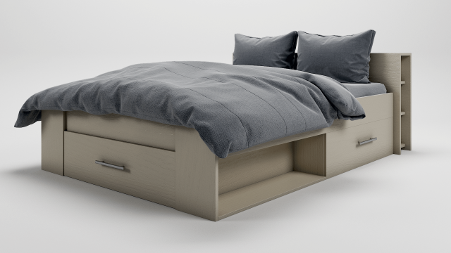bed oxygene lit adulte contemporain 3D Модель .c4d .max .obj .3ds .fbx .stl .blend 