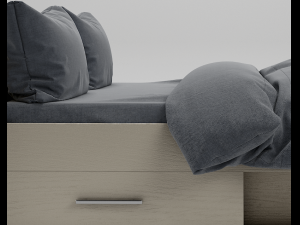 bed oxygene lit adulte contemporain 3D Модель