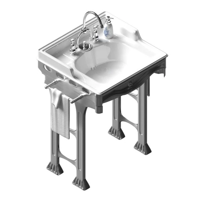 wash basin and pedestal classic 3D Model .c4d .max .obj .3ds .fbx .stl .blend 