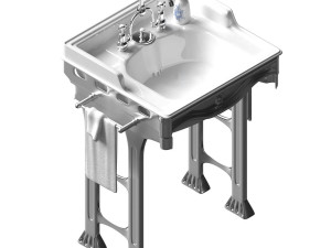 wash basin and pedestal classic 3D Model