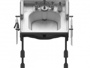 wash basin and pedestal classic Modelo 3D