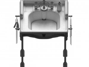 wash basin and pedestal classic 3D Model