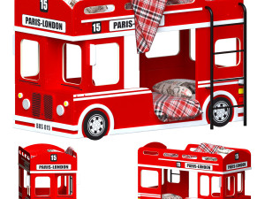 london bus bed 3D Model