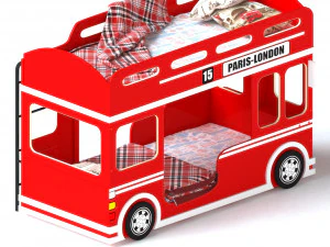 london bus bed 3D Model