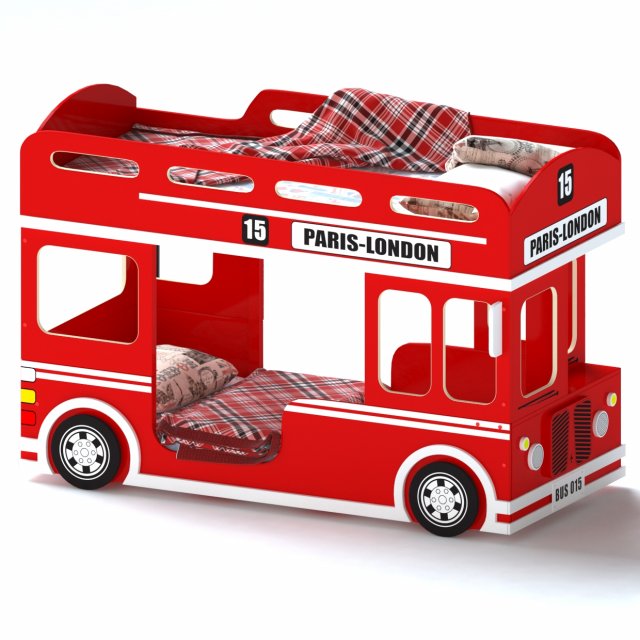 Double decker store bus bed