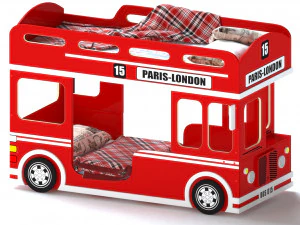 london bus bed 3D Model