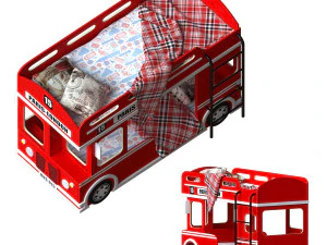 london bus bed 3D Model
