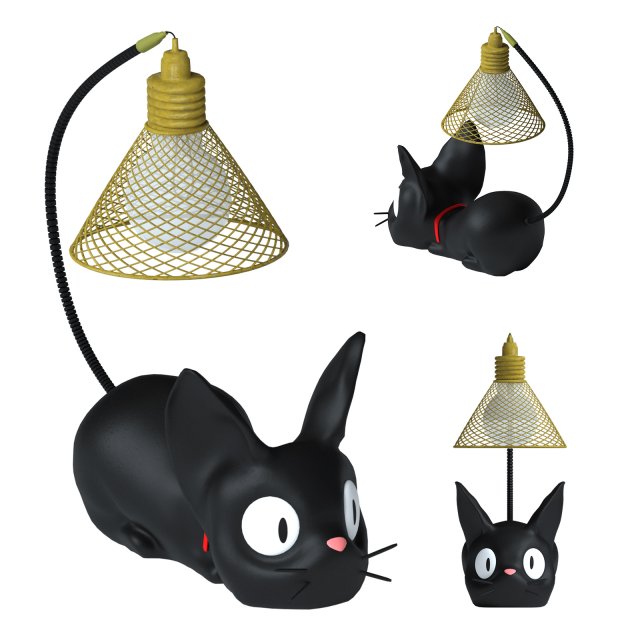 cat lamp 3D Model .c4d .max .obj .3ds .fbx .stl .blend 