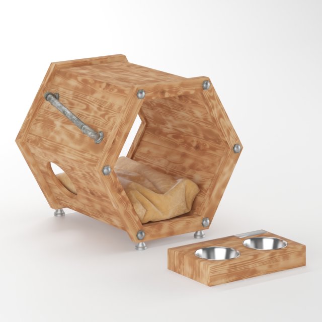 pet house industrial craft loft 3D Модель .c4d .max .obj .3ds .fbx .stl .blend 