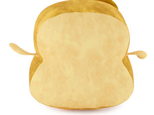kawaii toast plush toy 3D Model