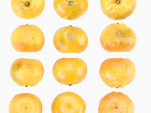 Decorative set Dish with tangerines 3Dモデル