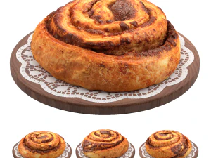 Caracol de hojaldre Modelo 3D