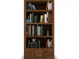 bookshelf2 vr ar game ready 3D Model