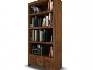 bookshelf2 vr ar game ready 3D Model