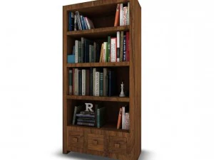 bookshelf2 vr ar game ready 3D Model