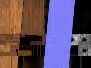 bookshelf2 vr ar game ready 3D Model